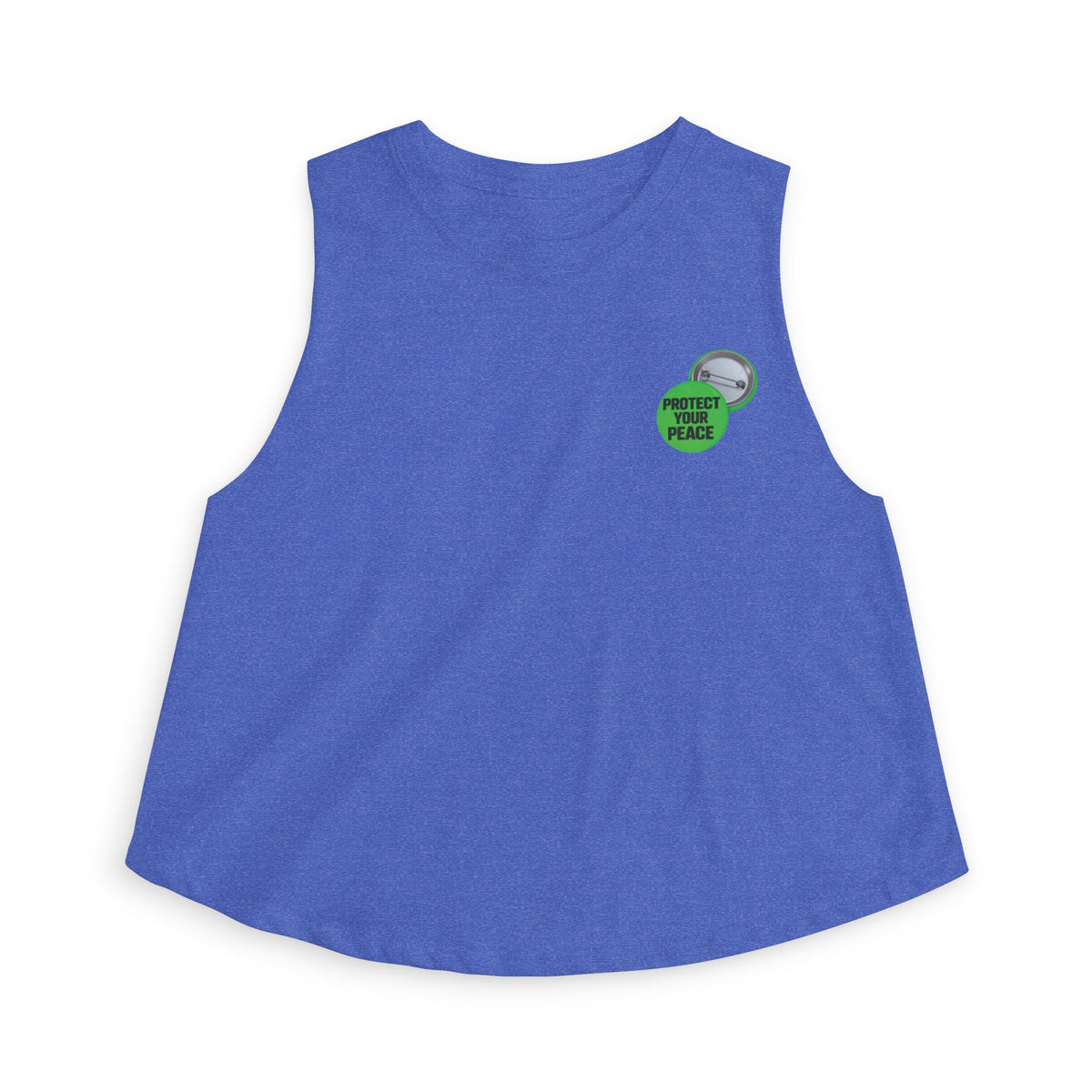 Women's Crop Top - 'Property of Mom' Green Badge Graphic