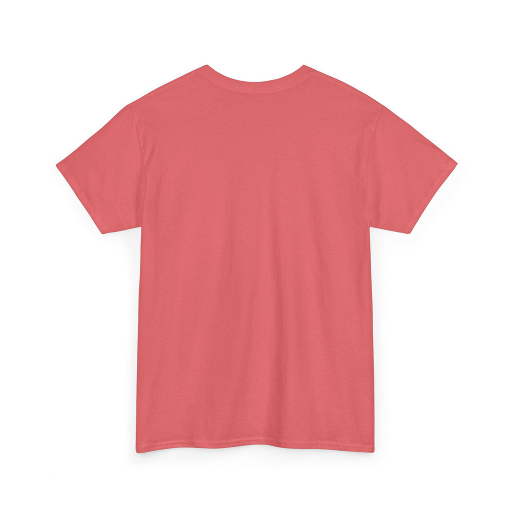 Minimalist White T‑Shirt — Subtle Embossed 'Unisex Heavy Cotton Tee' Design