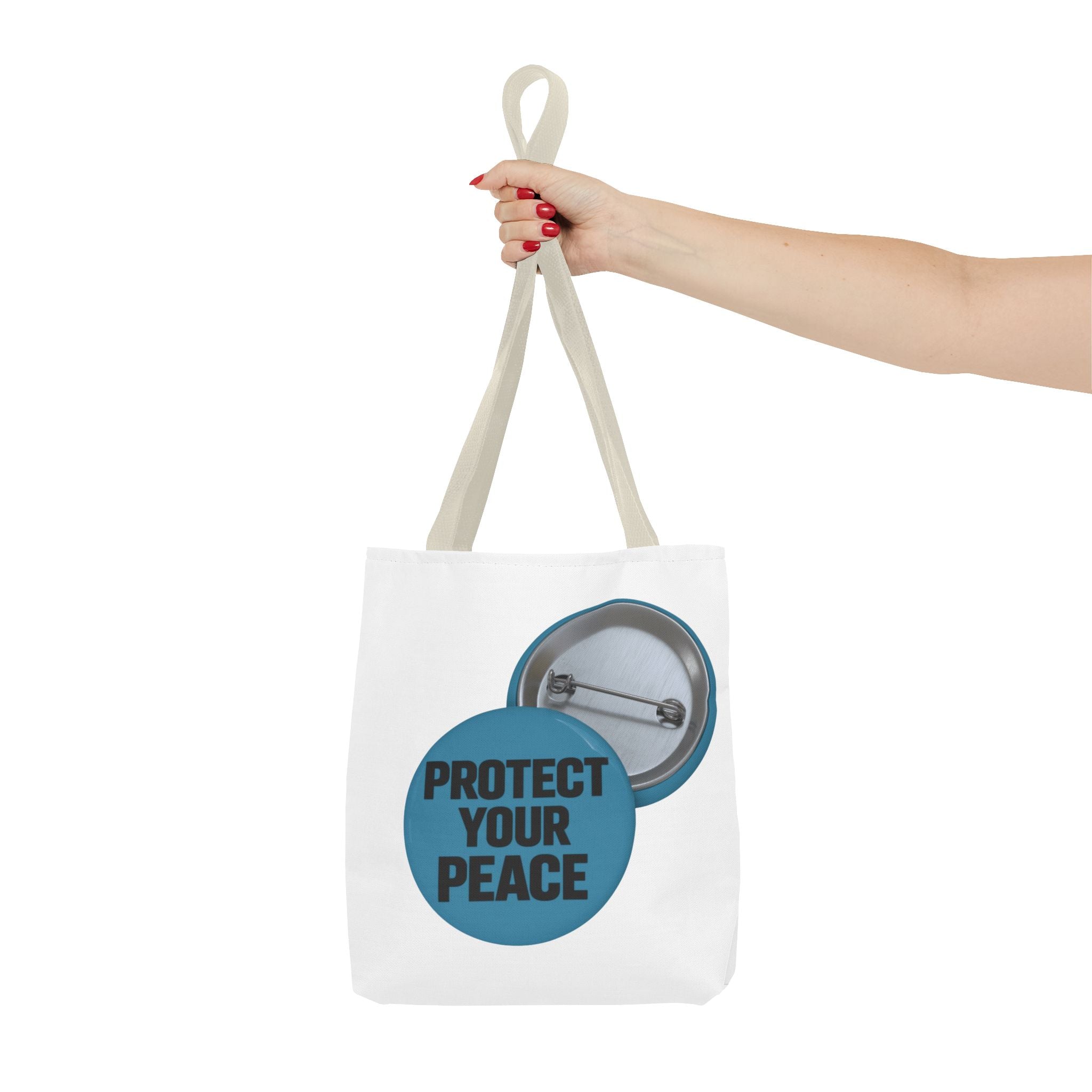 Protect Your Peace Tote Bag - Inspirational Everyday Canvas Shopper