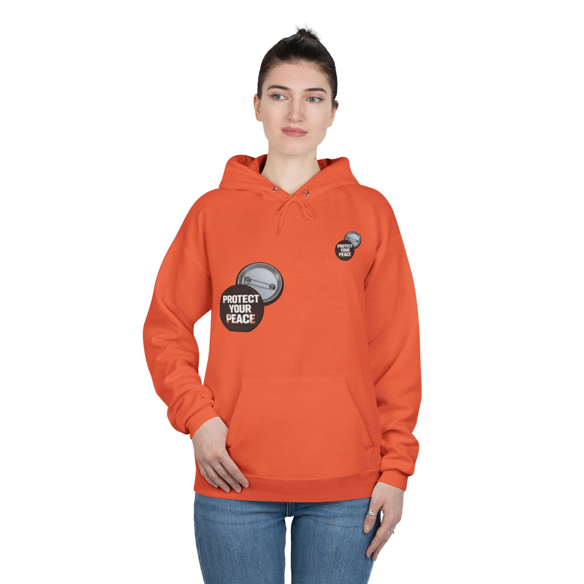 Protect Your Peace Hoodie — Minimal Badge Graphic Pullover