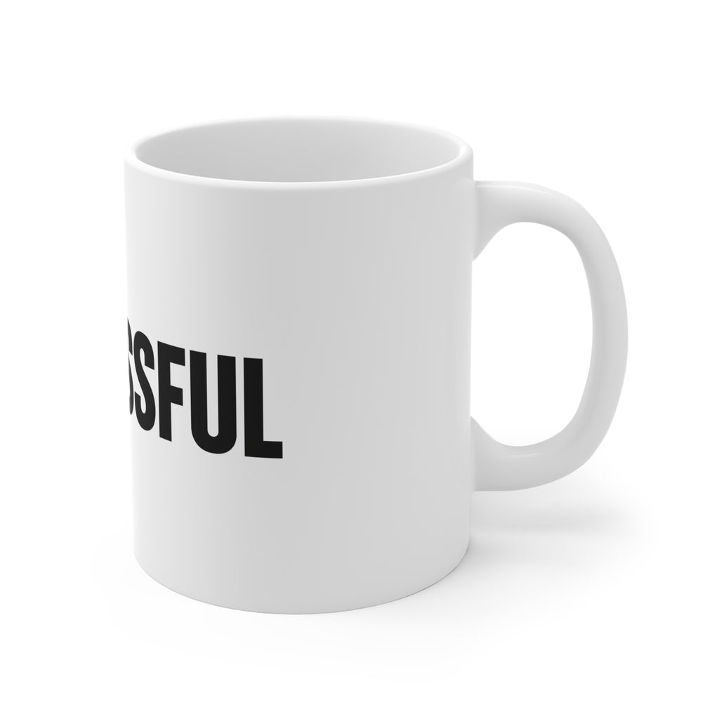 Successful Mug — Bold Black Typography Motivational Coffee Cup