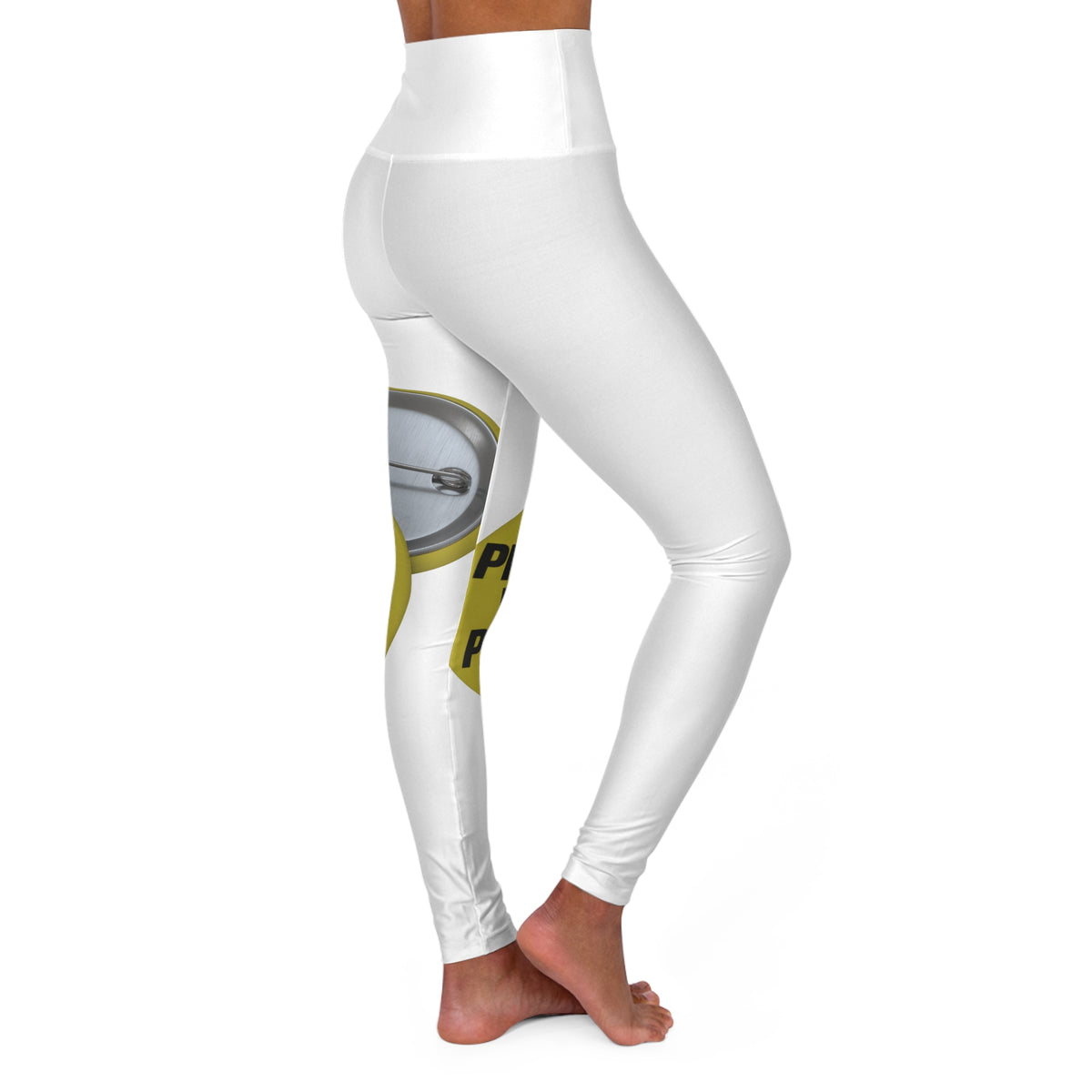 High-Waist Yoga Leggings — "Protect Your Peace"  circular Graphic