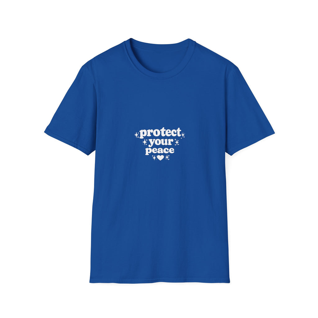 Protect Your Peace T-Shirt — Minimalist Embroidered Self-Care Tee