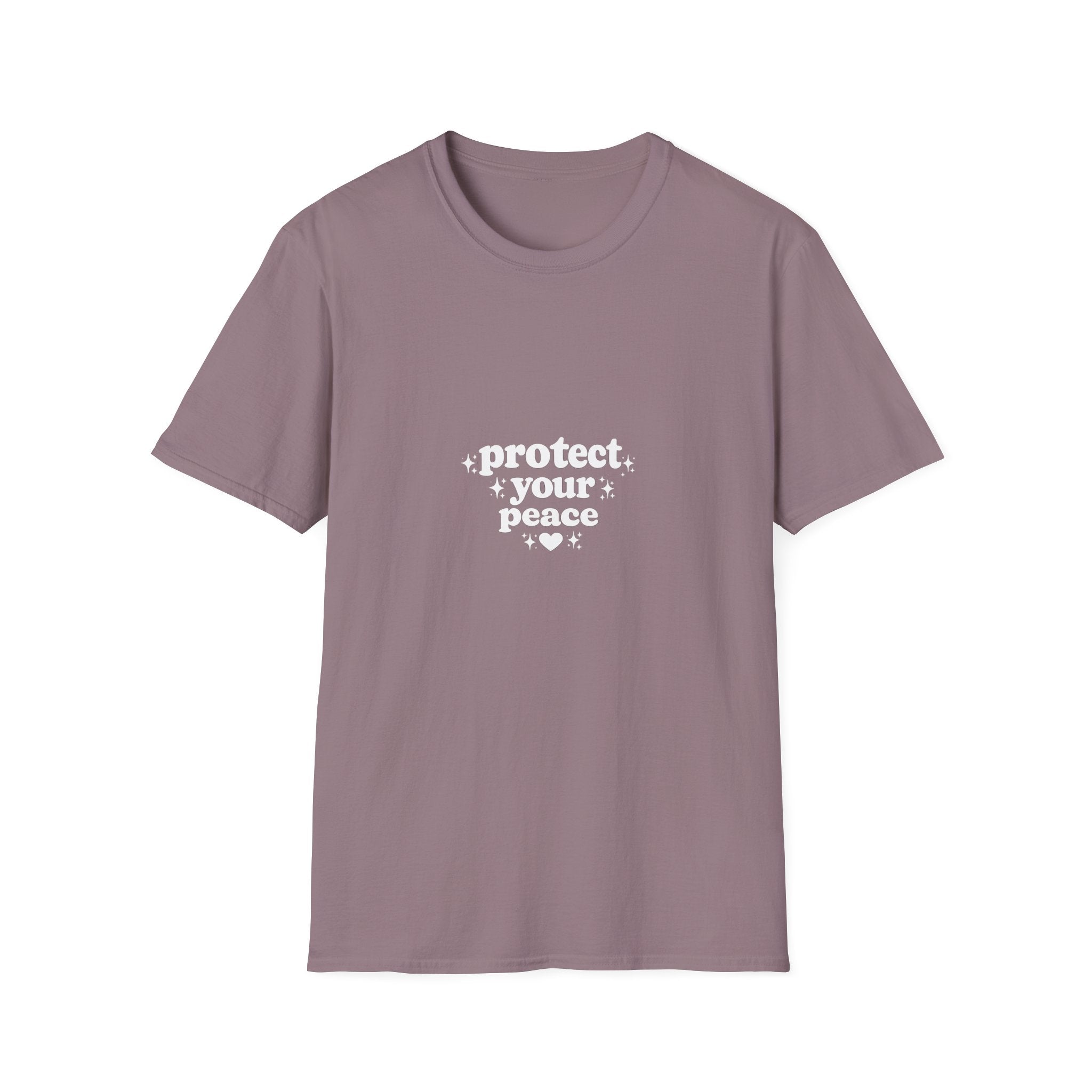 Protect Your Peace T-Shirt — Minimalist Embroidered Self-Care Tee