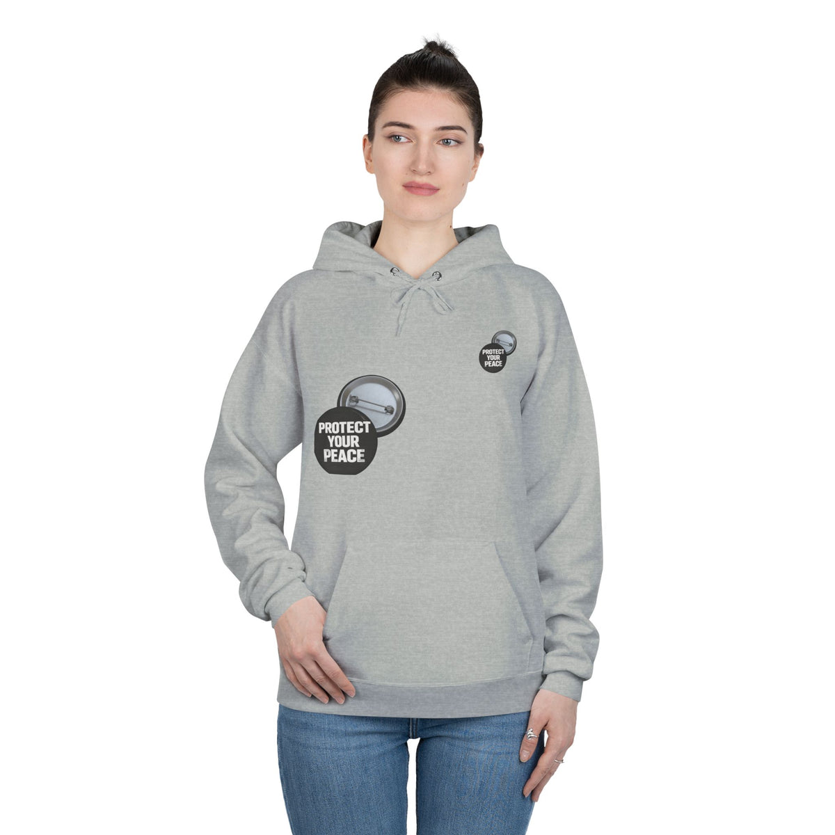 Protect Your Peace Hoodie — Minimal Badge Graphic Pullover