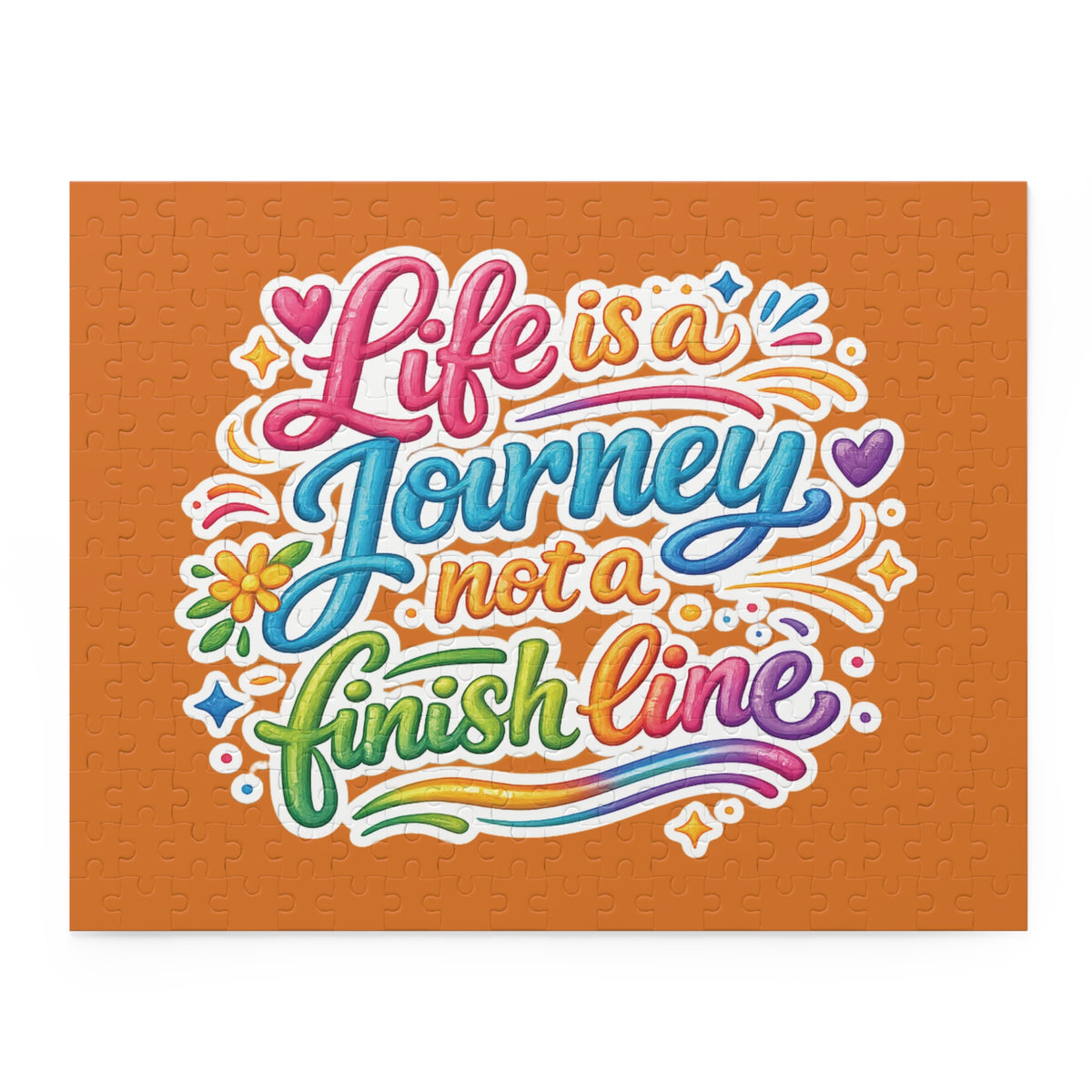 Inspirational 'Life Is a Journey, Not a Finish Line' Jigsaw Puzzle