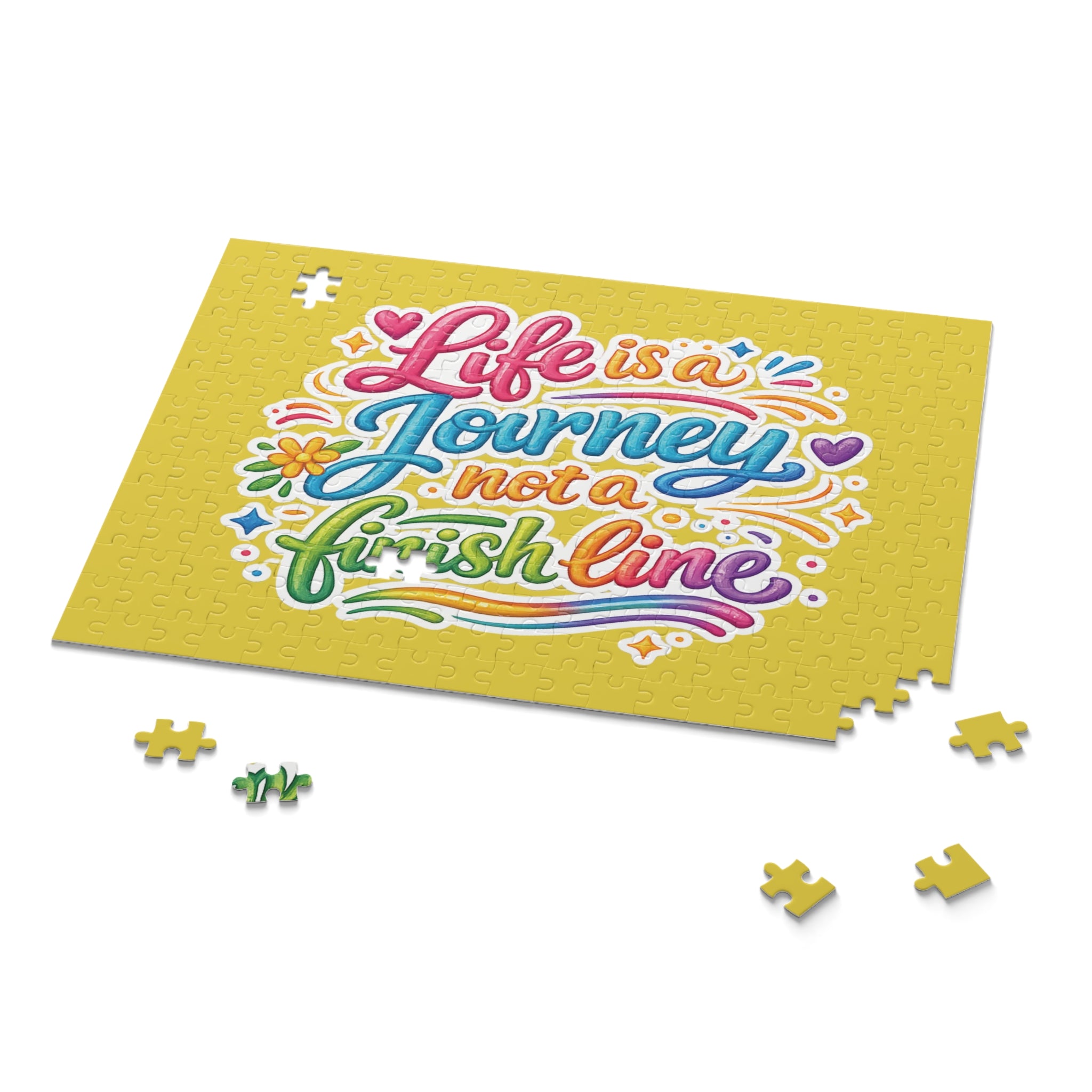 Life Is a Journey Not a Finish Line — Inspirational Puzzle (120/252/500 pcs)