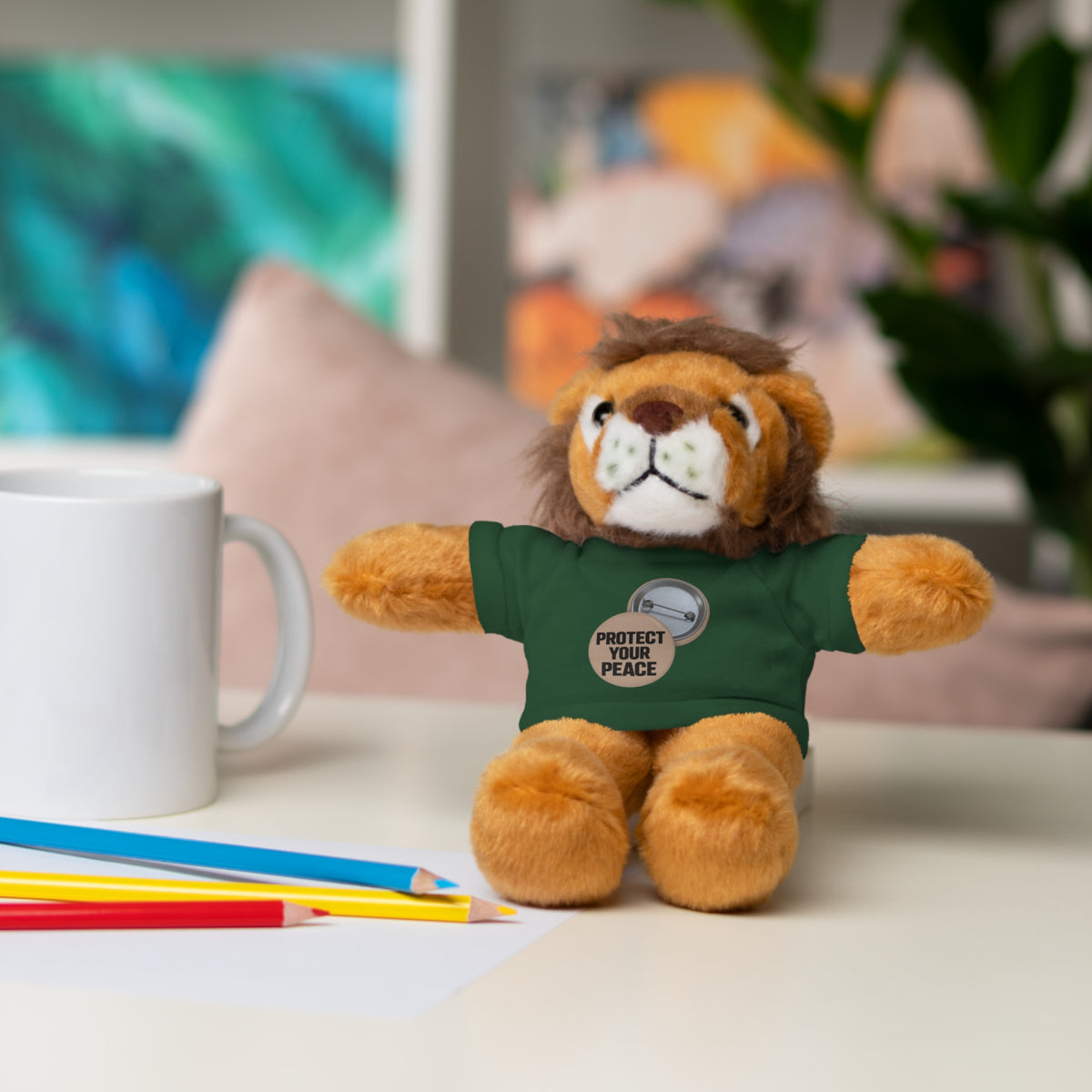 Protect Your Peace Teddy Bear — Plush Stuffed Animal with Tee