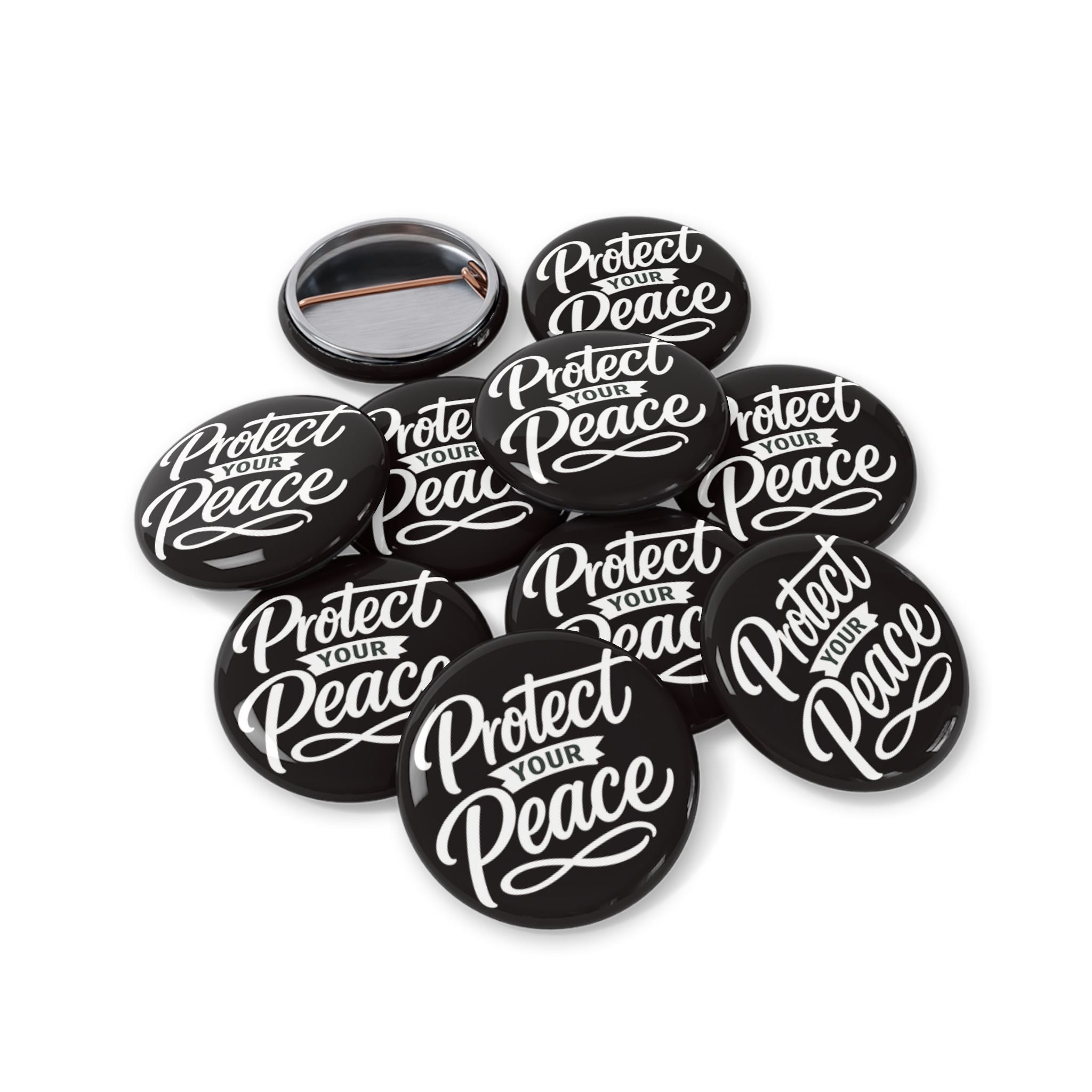 Protect Your Peace Round Pin - Inspirational Button Badge