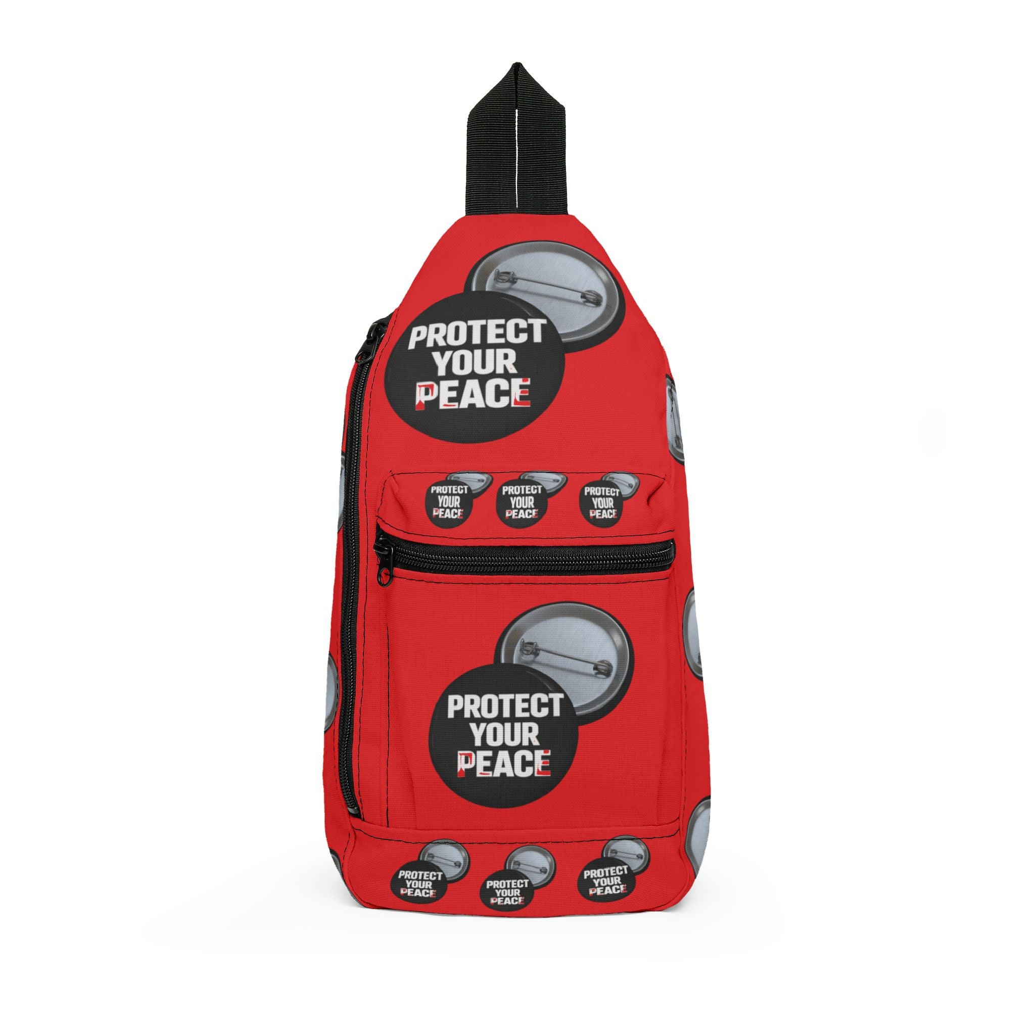 Protect Your Peace Sling Bag – Red Crossbody Anti-Stress Everyday Carry