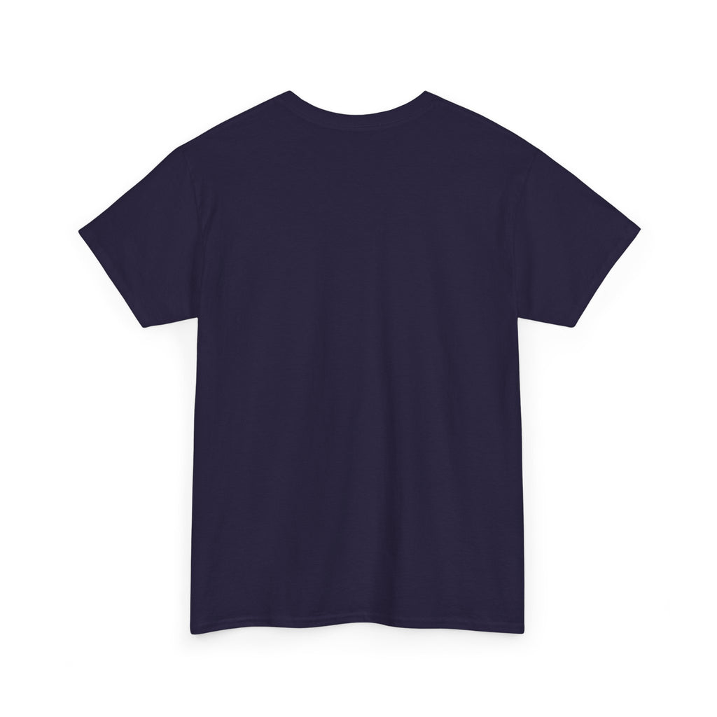 Minimalist White T‑Shirt — Subtle Embossed 'Unisex Heavy Cotton Tee' Design