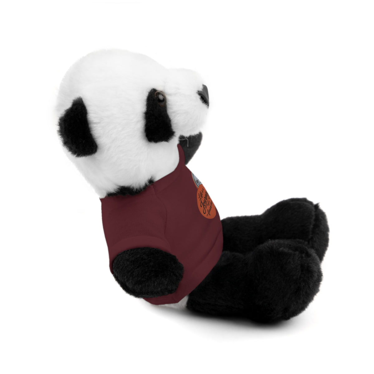 Life is a journey not a finish line. Plush Teddy Bear with Printed Tee — Cute Personalized Gift for Kids & Couples
