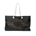 Black Weekender Bag – Minimal Rope-Handle Travel Tote