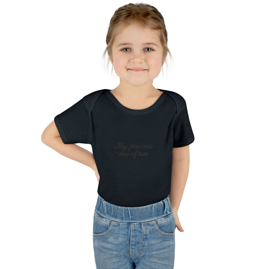 Infant Bodysuit "My Precious One of Two" – Twin Baby Announcement Onesie