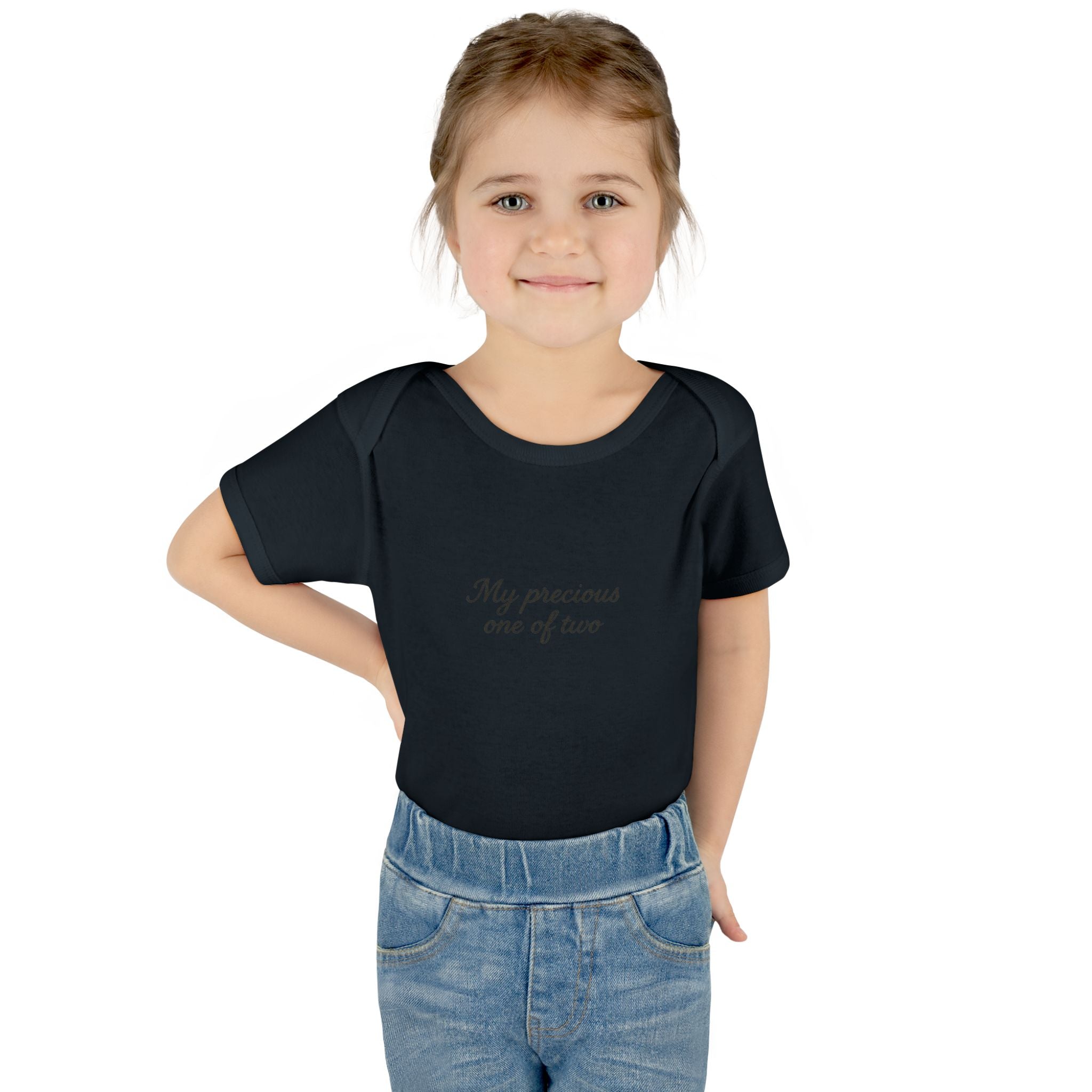 Infant Bodysuit "My Precious One of Two" – Twin Baby Announcement Onesie