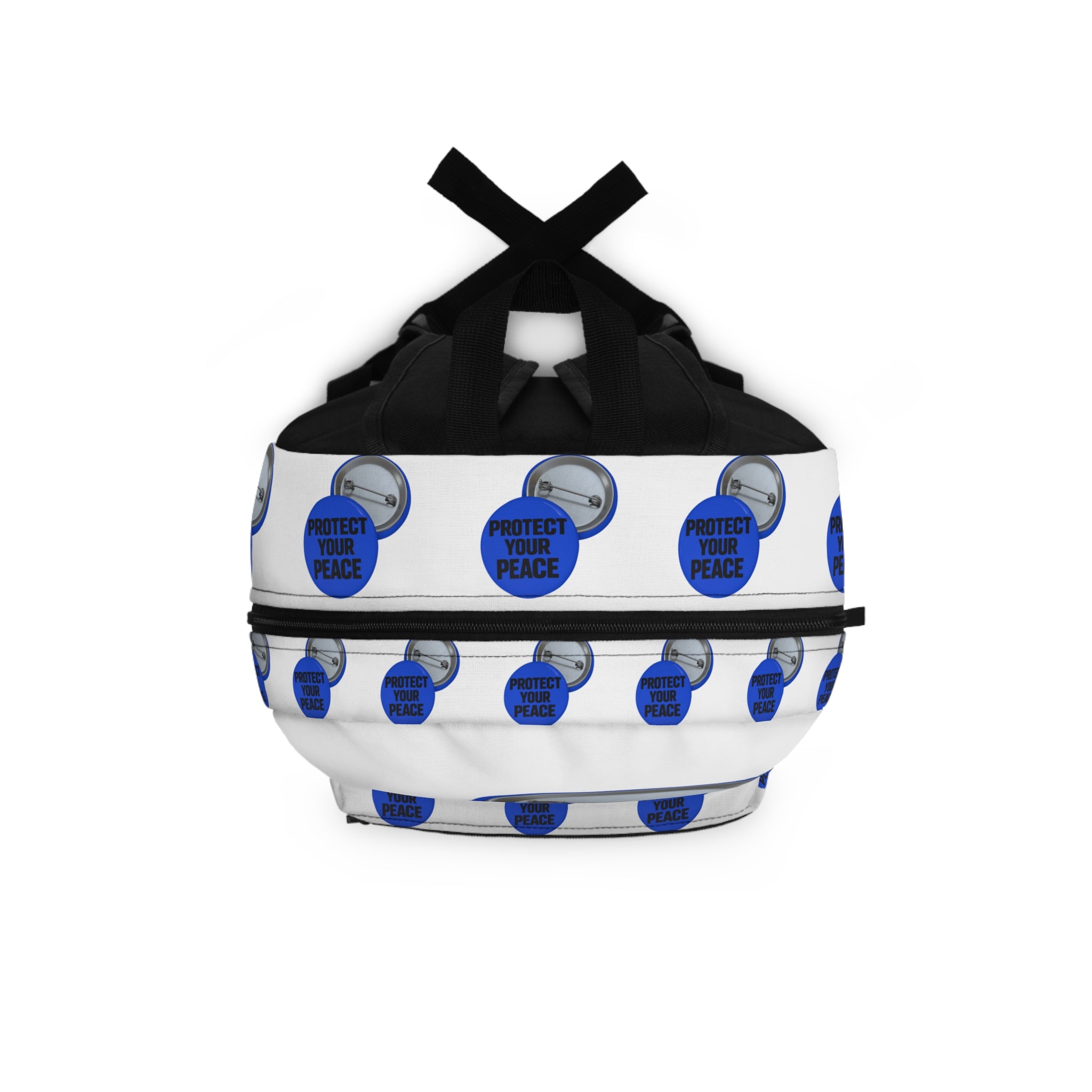 Protect Your Peace Button-Pattern Backpack