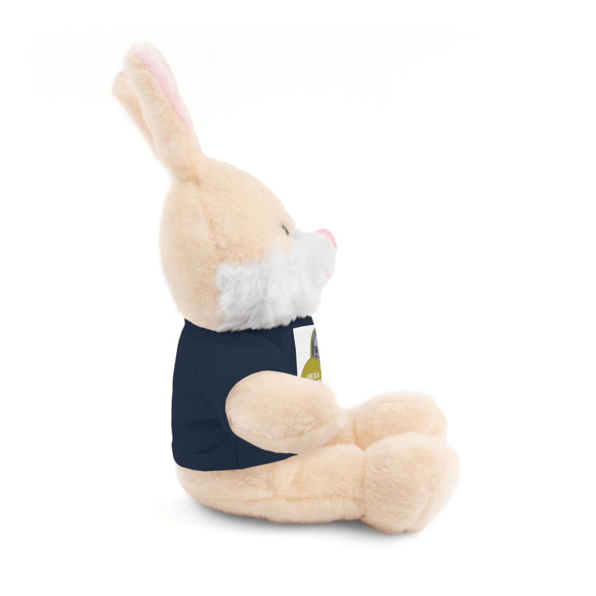 Cute Brown Teddy Bear with 'Life Is a Journey not a finish line.' Tee — Plush Gift for Kids & Travelers