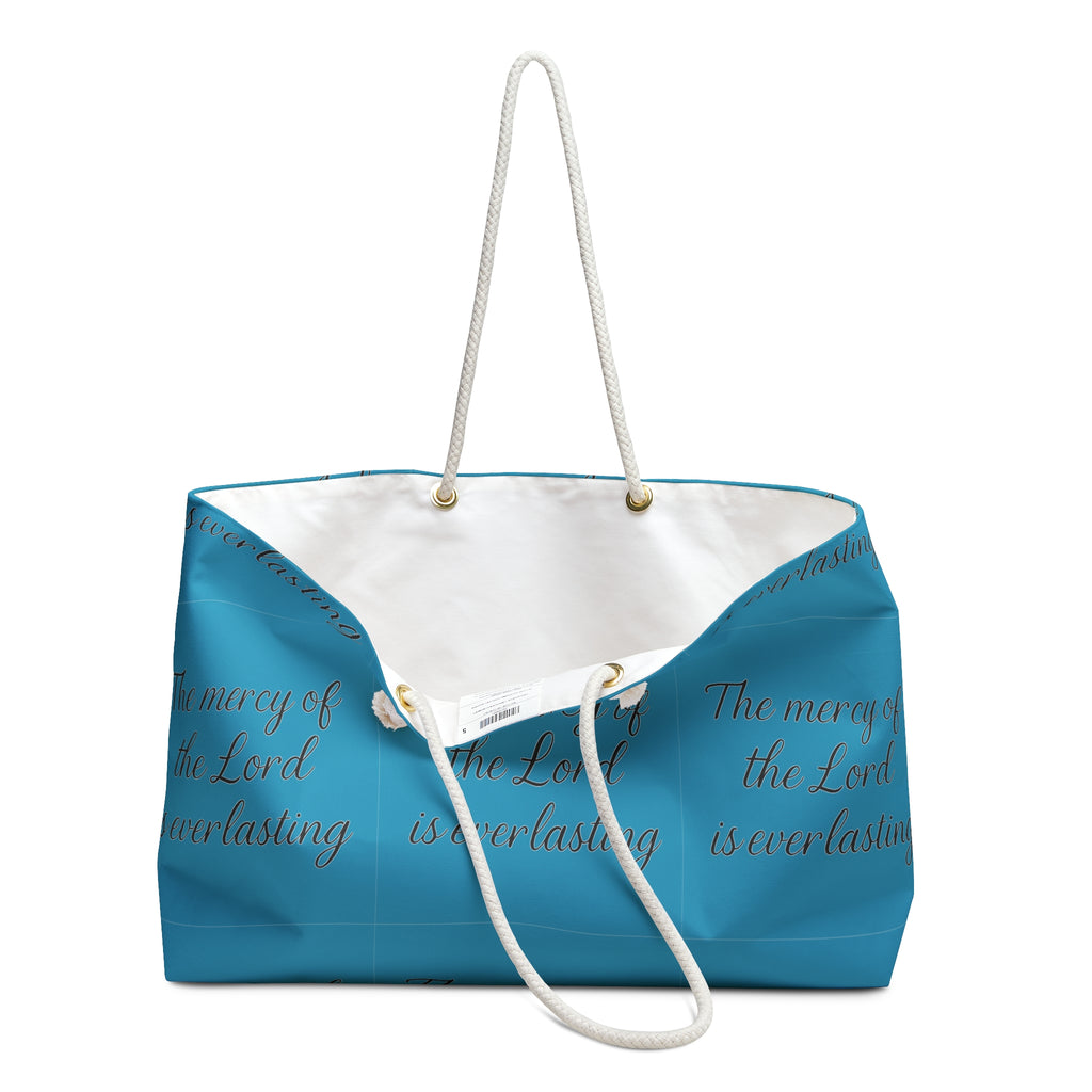 Faithful Weekender Bag – "The mercy of the Lord is everlasting" Travel Tote