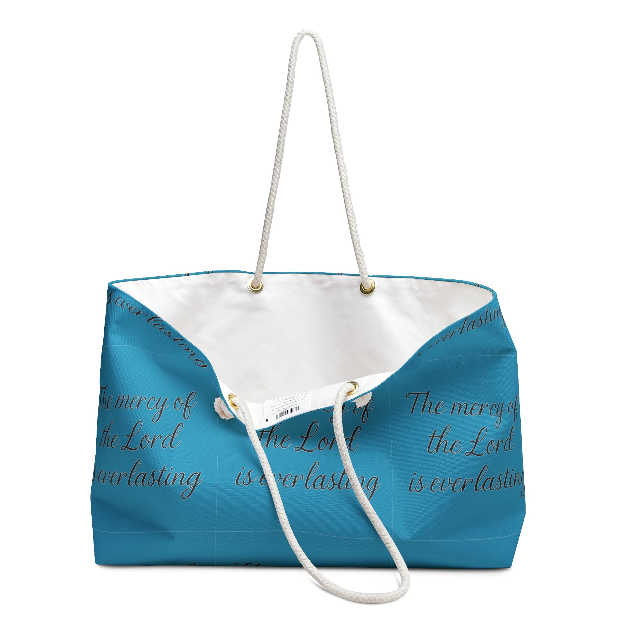 Faithful Weekender Bag – "The mercy of the Lord is everlasting" Travel Tote