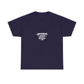 Minimalist White T‑Shirt — Subtle Embossed 'Unisex Heavy Cotton Tee' Design