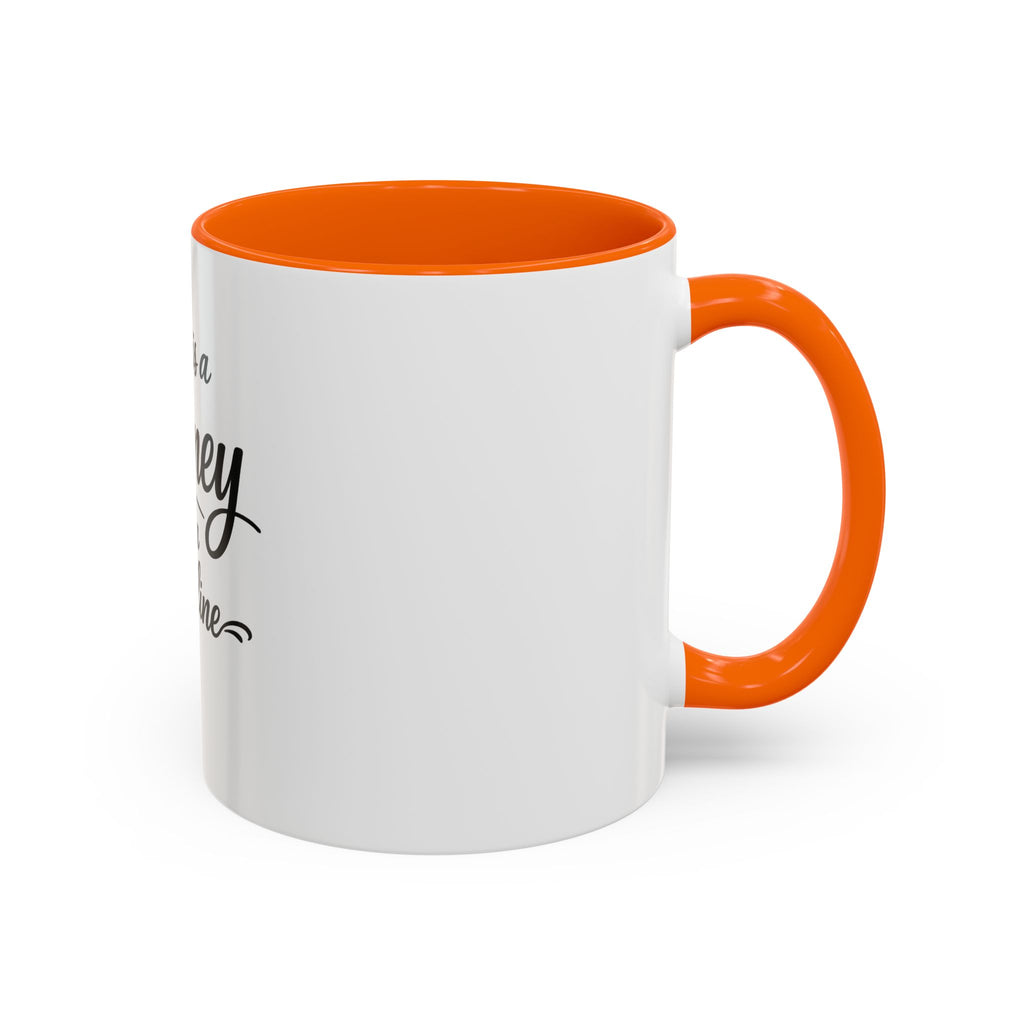 Life Is a Journey Not a Finish Line Accent Coffee Mug – Inspirational Quote Ceramic Mug (11/15oz)