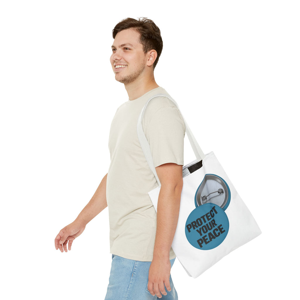Protect Your Peace Tote Bag - Inspirational Everyday Canvas Shopper