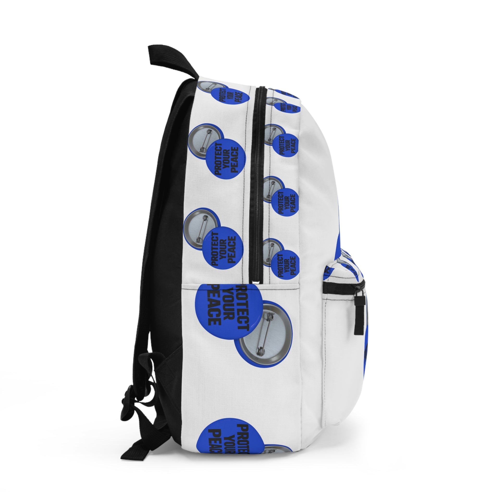 Protect Your Peace Button-Pattern Backpack