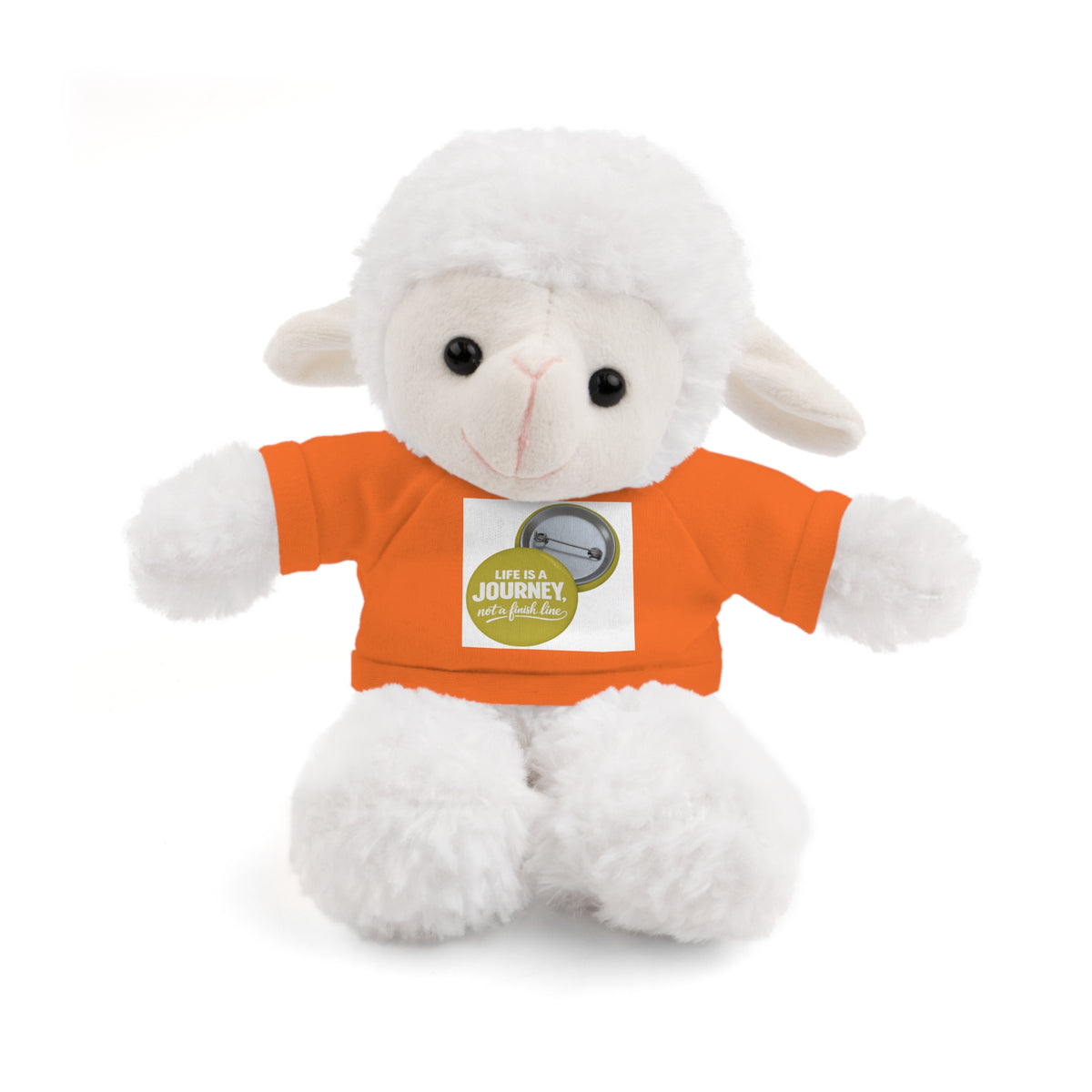 Cute Brown Teddy Bear with 'Life Is a Journey not a finish line.' Tee — Plush Gift for Kids & Travelers