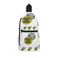 Protect Your Peace Sling Bag – Motivational Badge Print Crossbody Bag