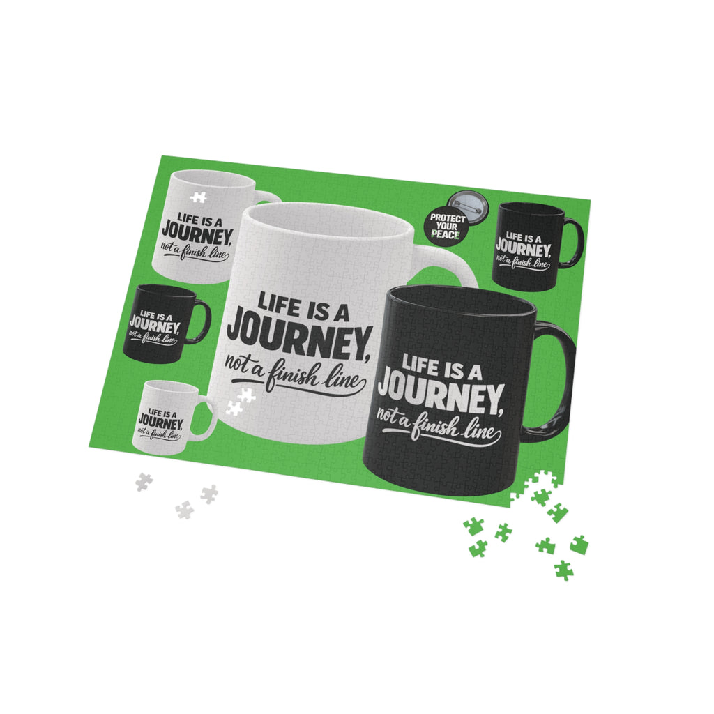 Journey Quote Puzzle — "Life Is a Journey, Not a Finish Line" Jigsaw