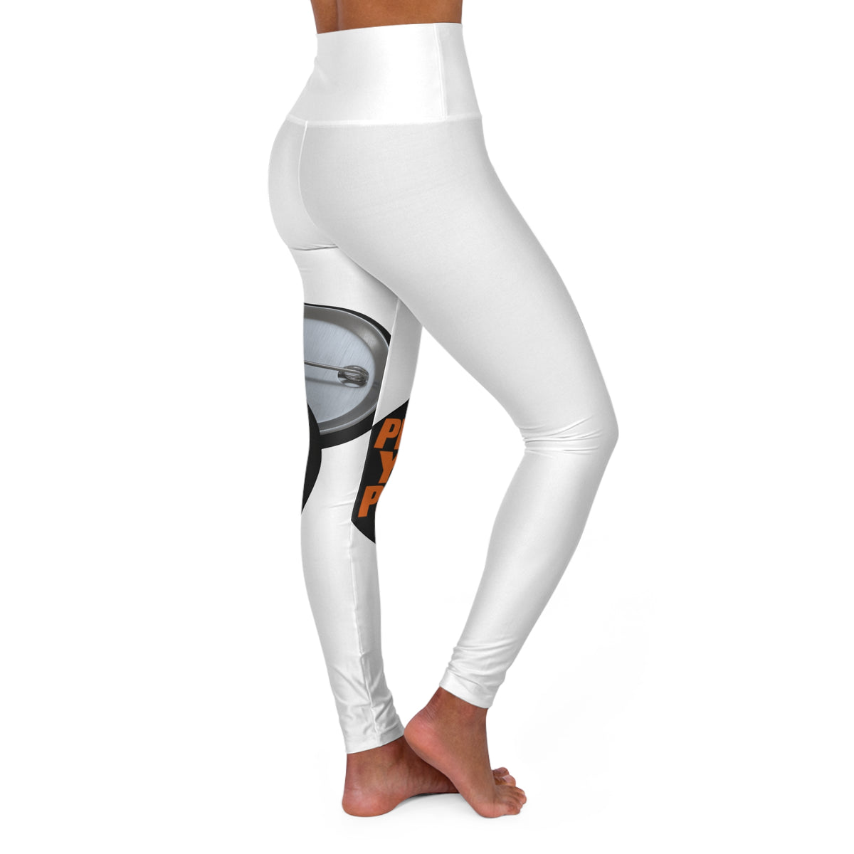High-Waisted Yoga Leggings — "Protect Your Peace" Graphic