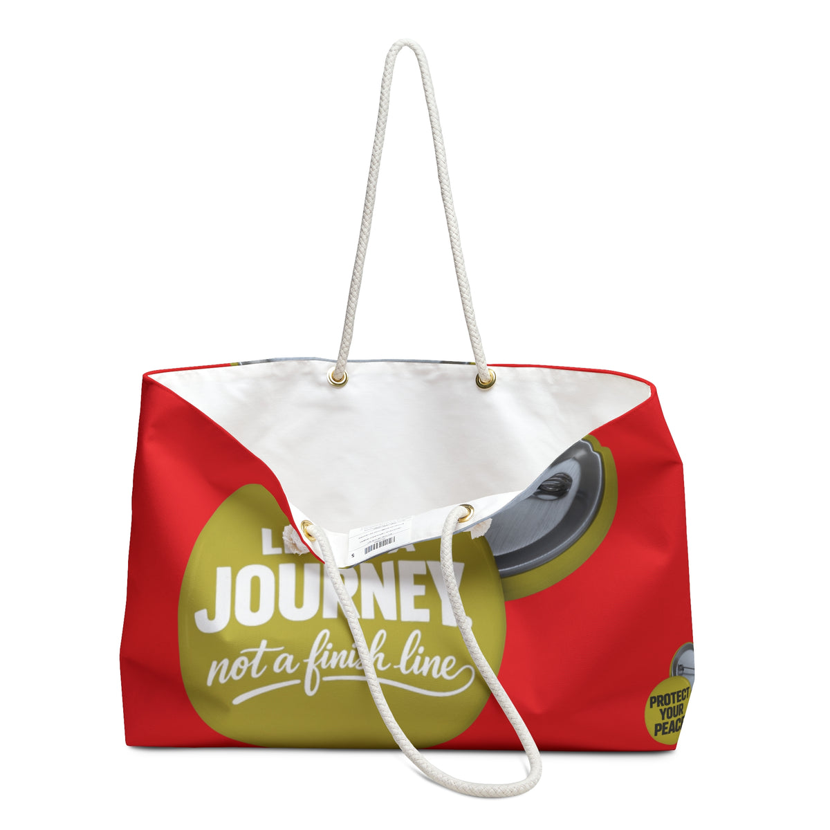 Weekender Bag — "Life Is a Journey, Not a Finish Line" Travel Tote