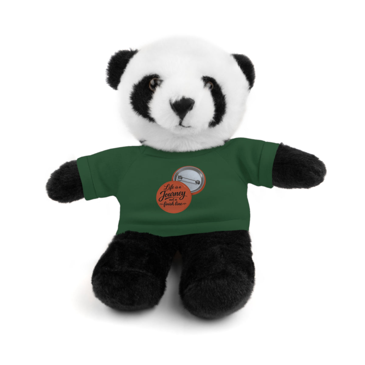 Life is a journey not a finish line. Plush Teddy Bear with Printed Tee — Cute Personalized Gift for Kids & Couples