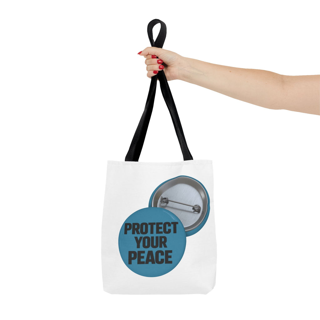 Protect Your Peace Tote Bag - Inspirational Everyday Canvas Shopper