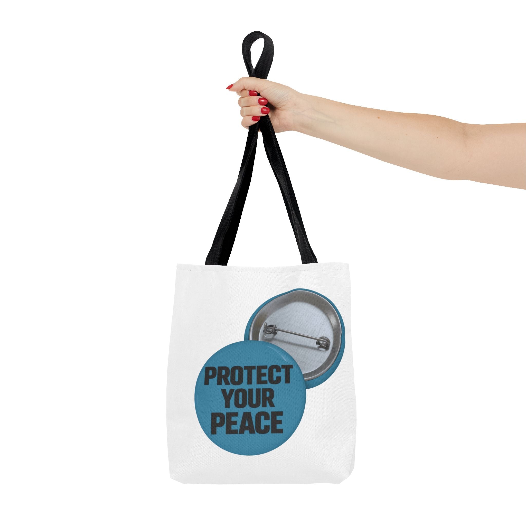 Protect Your Peace Tote Bag - Inspirational Everyday Canvas Shopper