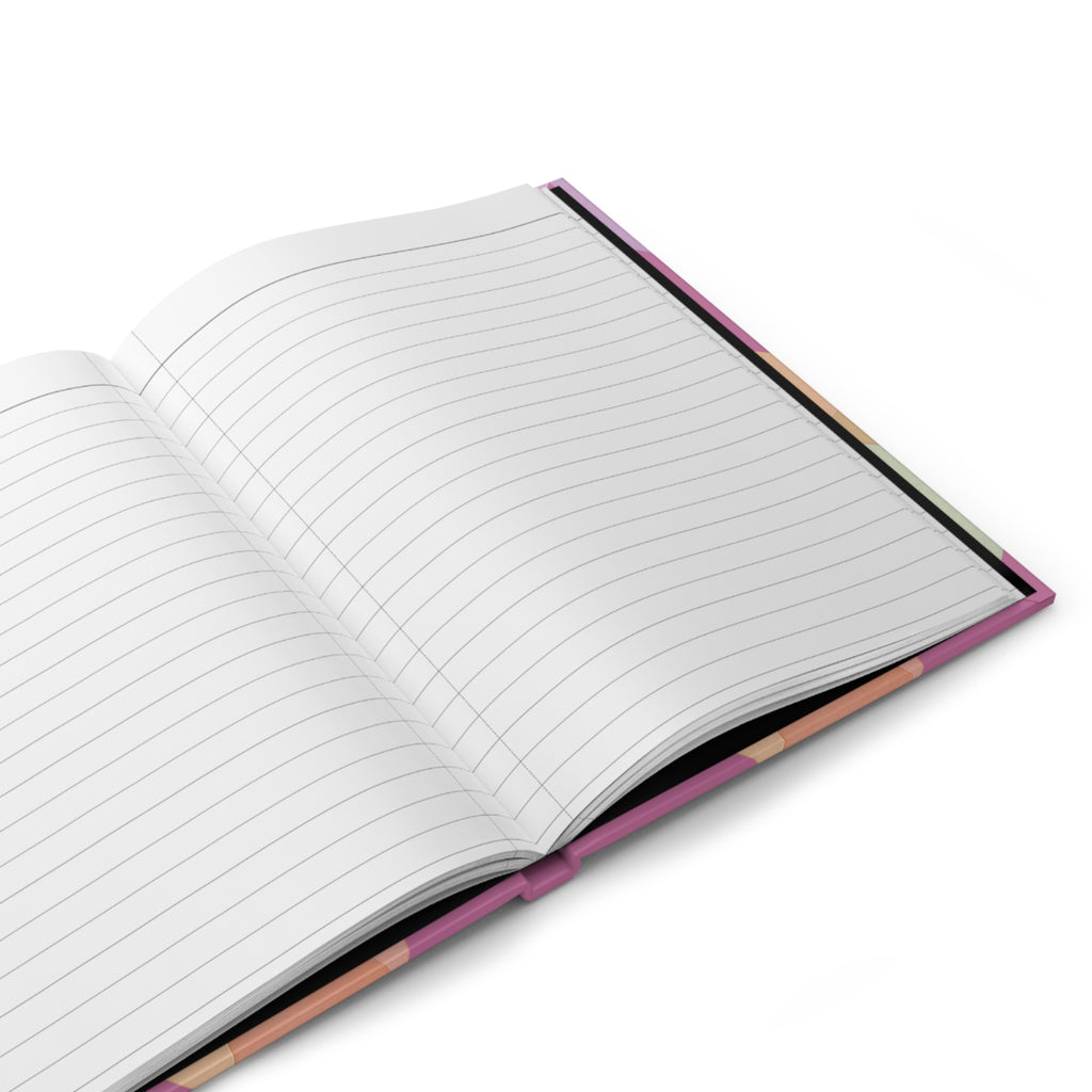Abstract Pastel Wave Hardcover Journal — Patterned Matte Notebook for Notes & Gifts