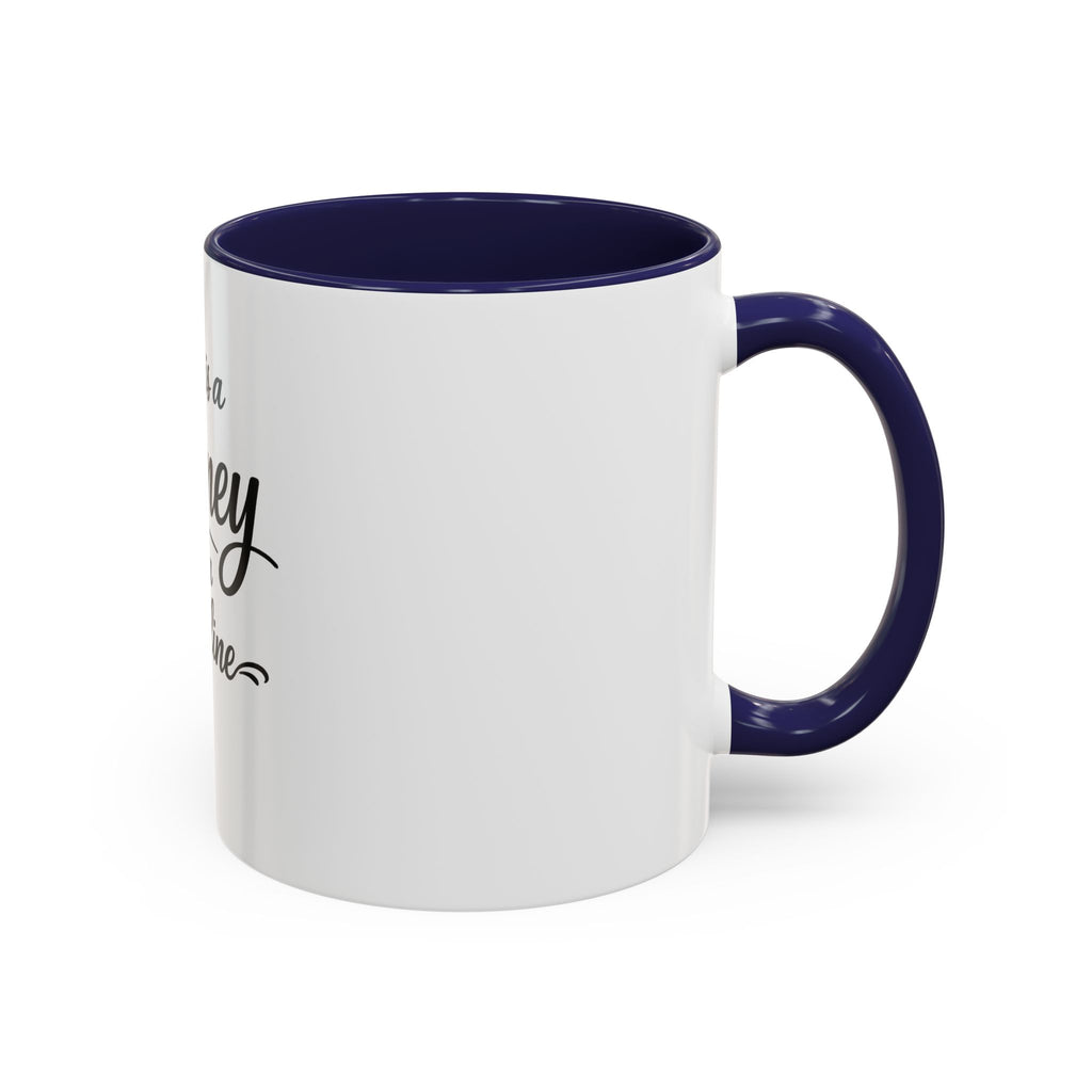 Life Is a Journey Not a Finish Line Accent Coffee Mug – Inspirational Quote Ceramic Mug (11/15oz)