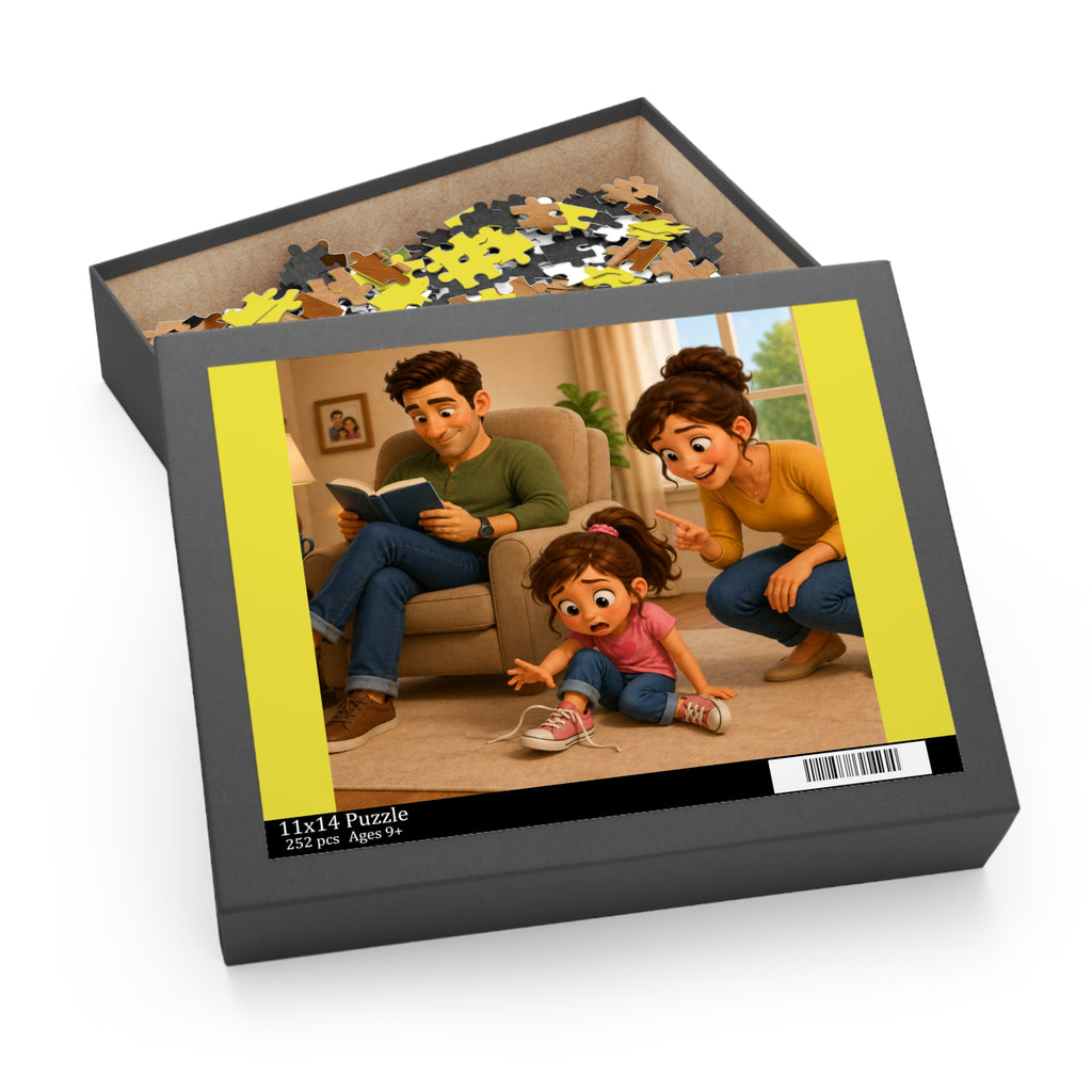 Family Moment Puzzle — 120/252/500-Piece Heartwarming Parent & Child Jigsaw