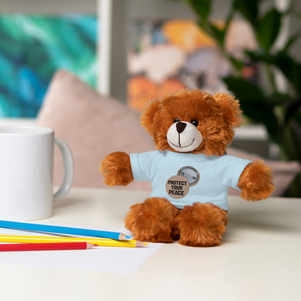 Protect Your Peace Teddy Bear — Plush Stuffed Animal with Tee