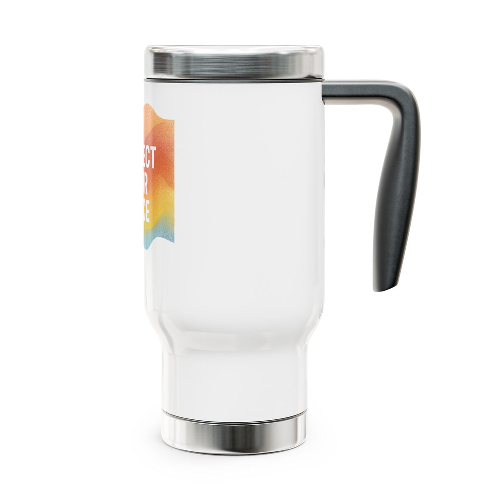 Stainless Steel Travel Mug with Handle, 14oz