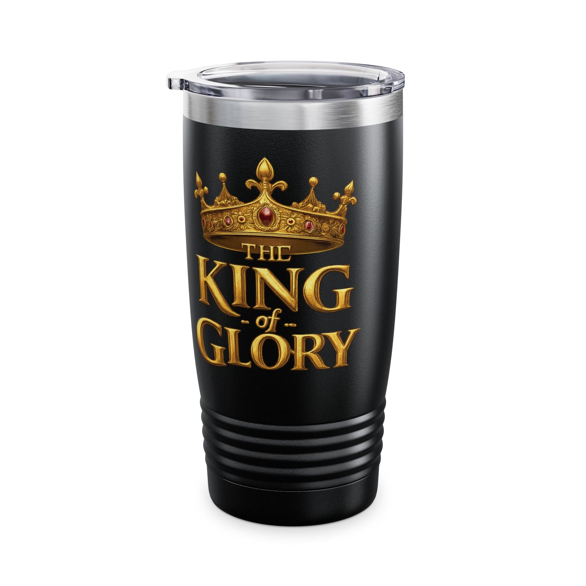 20oz Ringneck Tumbler — "The King of Glory" Crowned Stainless Travel Mug