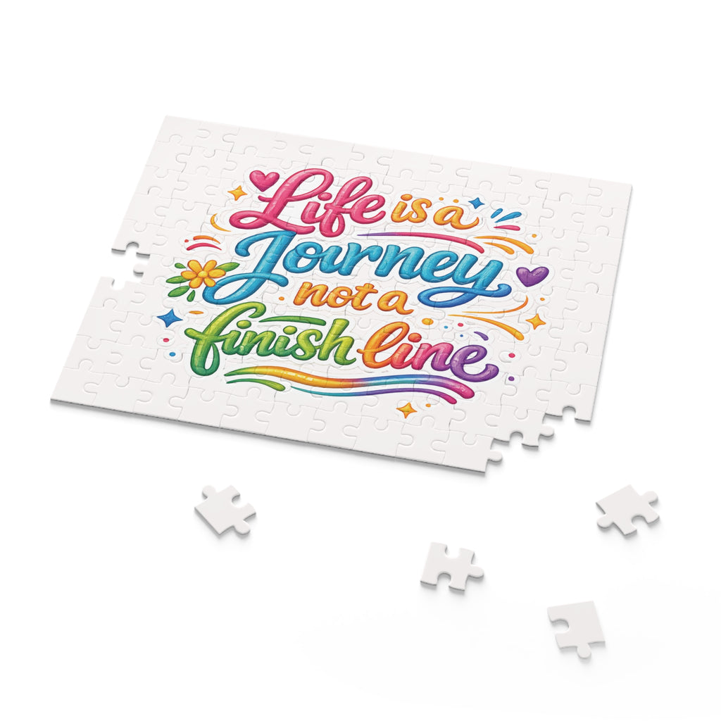 Inspirational Rainbow Puzzle - "Life is a Journey Not a Finish Line" (120/252/500 pcs)