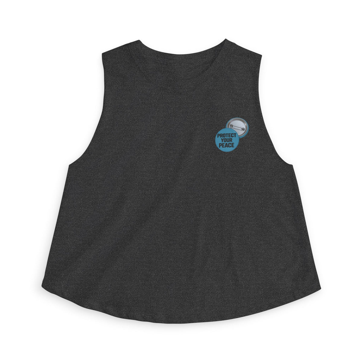 Women's Crop Top - Retro Blue Badge Graphic 'No Bad Days' Tank