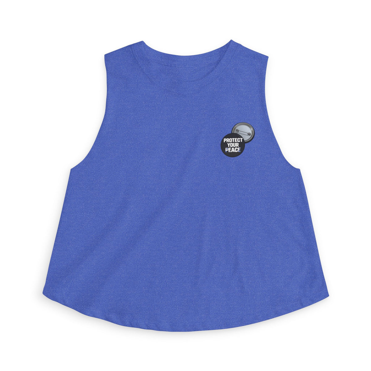 Women's Crop Top — 'Protect Your Peace' Minimal Pocket Graphic Tank