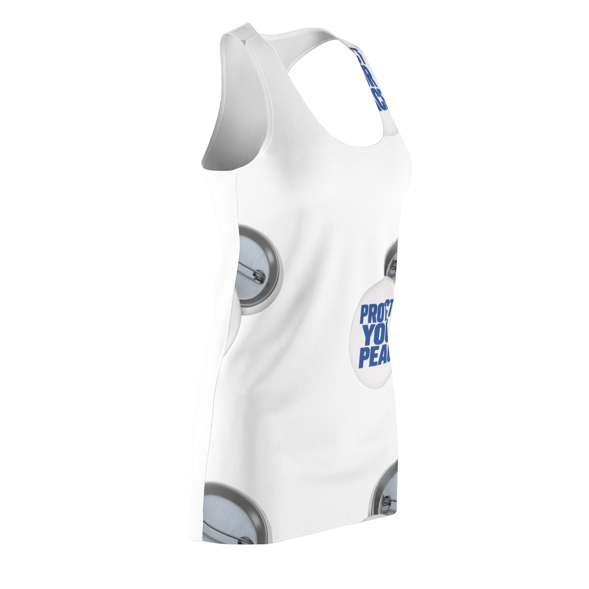 Protect Your Peace Racerback Dress — Motivational All-Over Print