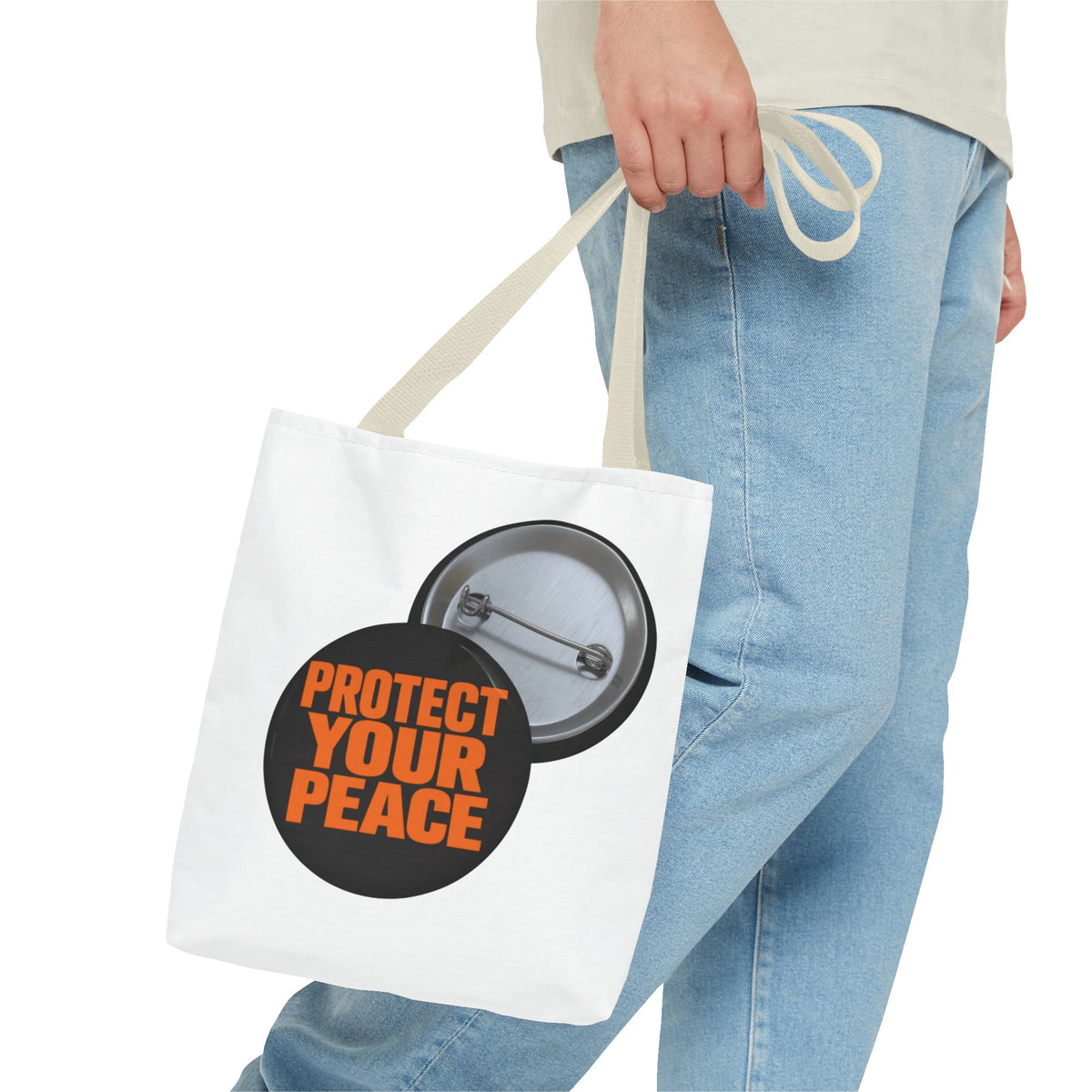 Protect Your Peace graphic design Mental Health Awareness Tote Bag