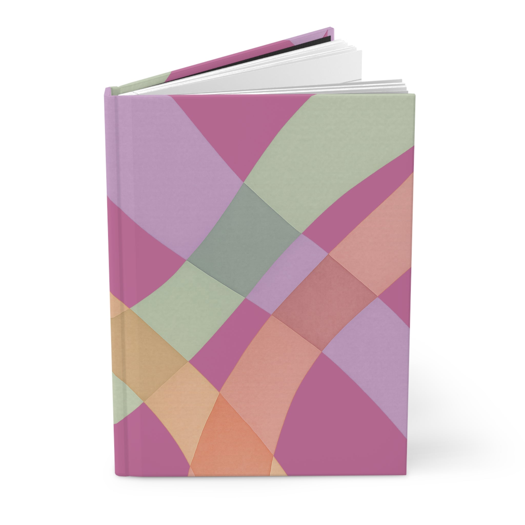 Abstract Pastel Wave Hardcover Journal — Patterned Matte Notebook for Notes & Gifts