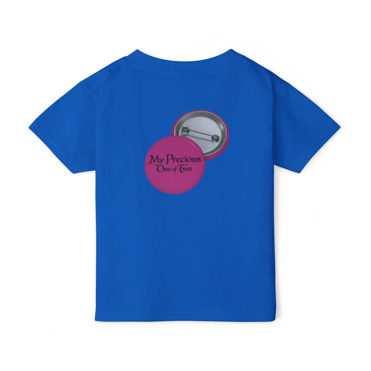 Toddler T-Shirt — "My Precious One of Four  Pink Button Graphic design