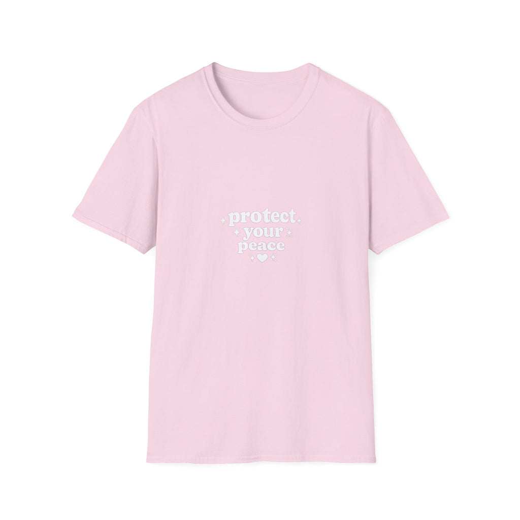 Protect Your Peace T-Shirt — Minimalist Embroidered Self-Care Tee