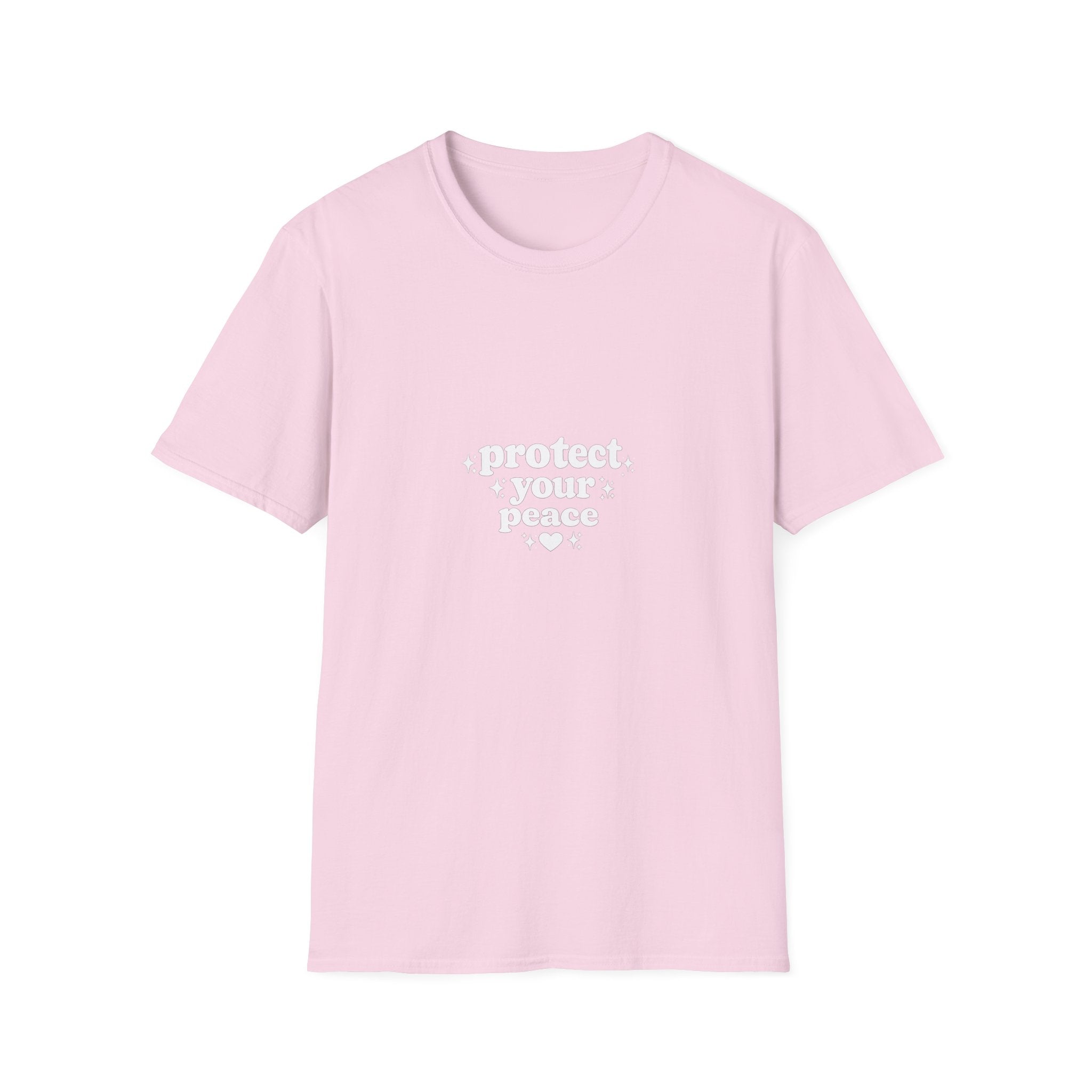 Protect Your Peace T-Shirt — Minimalist Embroidered Self-Care Tee